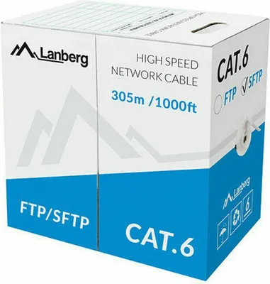 Zdjęcie produktu dla Kabel SFTP Lanberg kat. 6 305m drut CU szary
