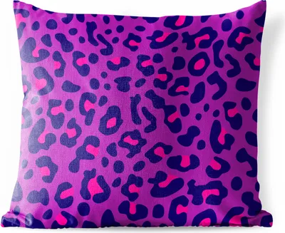 Produktbild von MuchoWow® Outdoor Kissen - Pantherdruck - Lila - Rosa - 60x60 cm - Wetterfest - Lounge Kissen - Dekoration - Schlaf Kissen