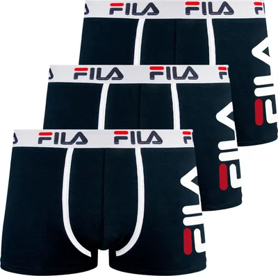 Produktbild von 3er Pack FILA Herren Boxer Unterhosen Man Boxershorts, Farbe:Dunkelblau, Größe:M, Artikel:-321 navy
