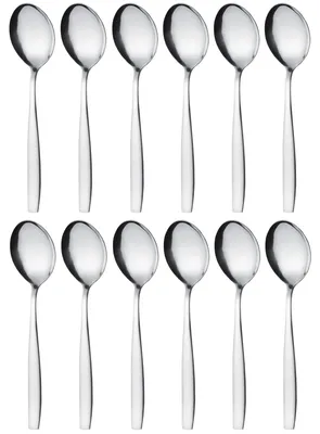 Tafellelöffel-Set 12 Stk., 18,5 cm, Edelstahl, spülmaschinengeeignet