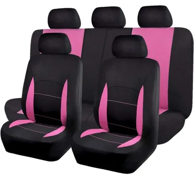 Immagine prodotto di Set universale di rivestimenti per auto, rosa e nero, completo