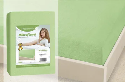 Zdjęcie produktu dla Prześcieradło z mikrofraneli - zielone - 180x200