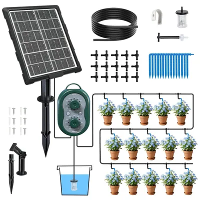 Produktbild von Solar Bewässerungssystem 15 m, 132 Modi, Timer, für Garten