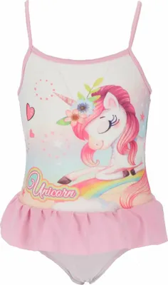 Produktbild von Unicorn Badeanzug für Mädchen Schwimmkleidung Badebekleidung für sonnige Strandtage Rosa 4/5 Jahre