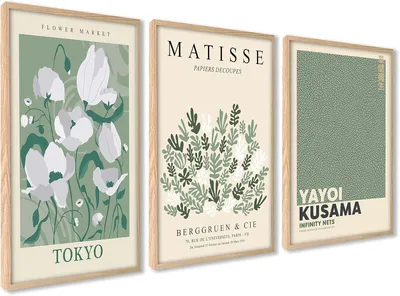 Productafbeelding van Art posters 3-delig 50x70 cm, zonder lijst, wanddecoratie