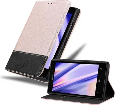 Obrázok produktu pre Cadorabo kryt pre Nokia Lumia 925 ochranný kryt v ružovej farbe SHandy case Book Case case Imitácia kože