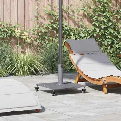Image de Maison Exclusive - Pied de parasol aspect bois gris foncé 45 x 45 x 31,5 cm