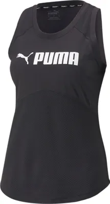 Produktbild von Puma Fit Logo Tanktop Damen schwarz weiß Gr XS