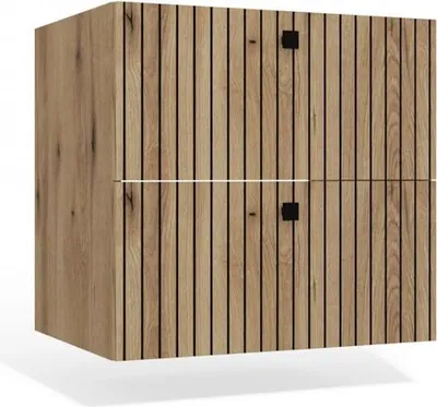 Immagine prodotto di BDW, mobile bagno, 60×47×59 cm, rovere Evoke, scanalato, senza lavabo, TIGO 2S