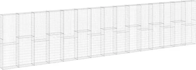 Image de vidaXL Mur de gabions avec couverture Acier galvanisé 900x30x200 cm