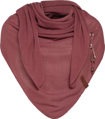 Produktbild von Knit Factory Lola Dreieckstuch gestrickt - Stone Red - 190x85 cm