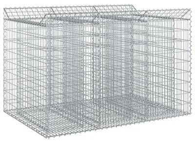Image de vidaXL Jardinière surélevée en gabions, 2 pièces, 150 x 100 x 100 cm, acier galvanisé