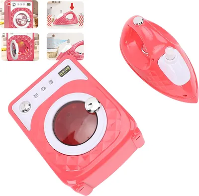 Produktbild von Pretend Wäscheset, batteriebetriebene Waschmaschine und Bügelbrett, Spielset, pädagogisches Rollenspielspielzeug
