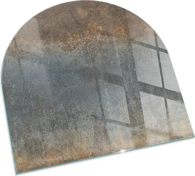 Produktbild von Abstraktes strukturiertes Muster – Glasbodenplatte für – Kaminofen – Kaminplatte Glas – Schutzglas – Funkenschutzplatte –Glasbodenplatte Feuerfeste – Hitzeschutzplatte – Bodenschutz aus Glas – 100x100 cm