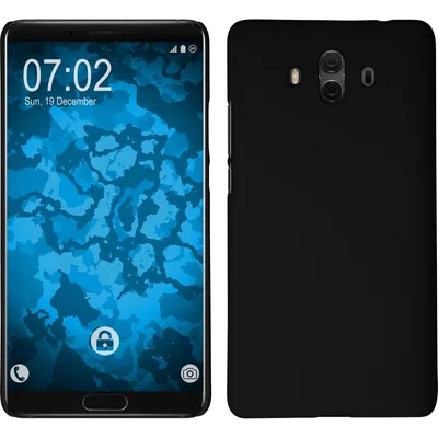 Produktbild von PhoneNatic Case kompatibel mit Huawei Mate 10 - Hülle schwarz gummiert Hard-case Cover