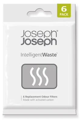 Zdjęcie produktu dla Wymienny filtr zapachów Joseph Joseph czarne opakowanie 6 szt