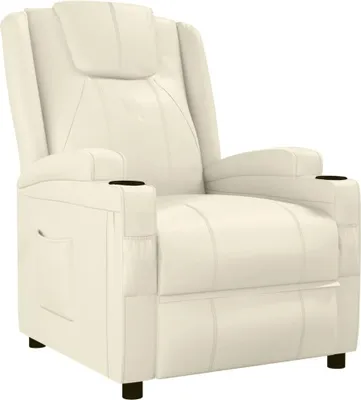 Immagine prodotto di vidaXL Poltrona relax in Pelle finta bianco crema