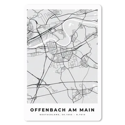 Produktbild von MuchoWow® Mauspad Mousepad Offenbach Am Main - Karte - Stadtplan - Deutschland 18x27 cm - Mousepads - Maus Mat - Pad - Mausunterlage