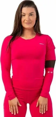 Produktbild von Nebbia Long Sleeve Smart Pocket Sporty Top Pink S Fitness T-Shirt