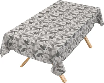 Produktbild von Tischdecke 3.0 Natur Herbarium Schwarz 350x140cm Schnittkante Wachstuch abwaschbar