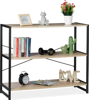 Immagine prodotto di relaxdays Ripiano laterale marrone, nero 95,0 x 35,0 x 80,0 cm
