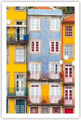 Produktbild von Poster - Poster ohne Rahmen - Casas Ribeira Porto - 61x91,5 cm - Wand Bild - Wanddeko - Wandbilder - Kunstposter - Wandposter - Bilder - Kunstdruck - Wanddekoration - Wandbild - P2XPA61x91-4249