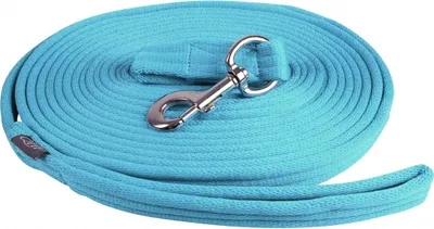 Produktbild von Longierleine Longe Führleine Führstrick QHP 8m mit Tasche 9 Farben Farbe - hellblau