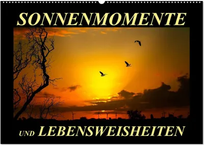 Produktbild von Sonnenmomente und Lebensweisheiten / Geburtstagskalender (Wandkalender 2025 DIN A2 quer), CALVENDO Monatskalender