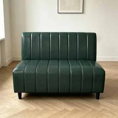 Immagine prodotto di Divano da ristorante, divano commerciale, panca da tavola, panca da ristorante, panca imbottita, arredi per la ristorazione per bar, bistrot, hotel, verde scuro 120 x 65 x 85 cm【C1-60】
