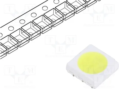 Produktbild von 5x LED 5000-6000K kaltweiß SMD 8500÷9500mcd 18lm 5050 120°  60mA FYLS-5050LUWC LED