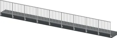 Produktbild von Pertura Geländerset Triton Aluminium anthrazit Seitenmontage 9 m