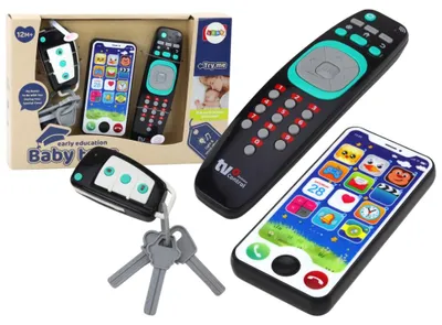 Immagine prodotto di Set di giocattoli per bambini piccoli, telecomando, pulsanti, telefono, luci, suoni