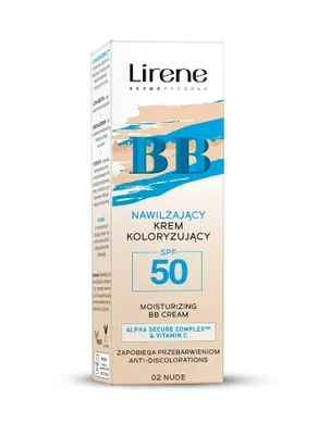 Produktbild von Lirene BB Nawilżający krem koloryzujący SPF50 02 Nude, 30 ml
