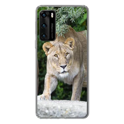 Produktbild von MuchoWow® Handyhülle Schutzhülle Hülle für Huawei P40 Löwinnen - Wilde Tiere - Jagd Silikon Softcase Handy Hülle - Handytasche
