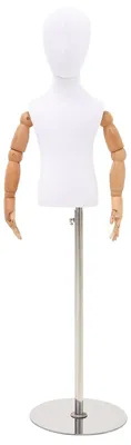 Produktbild von vidaXL Verstellbares 120-157 cm Mannequin mit Basis Unisex PP Weiß