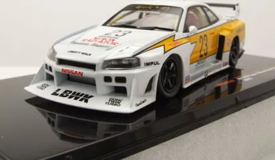 Produktbild von Ixo Models MOC326 Nissan LB-ER34 #23 Super Silhouette Skyline RHD 2020 weiß gelb 1:43