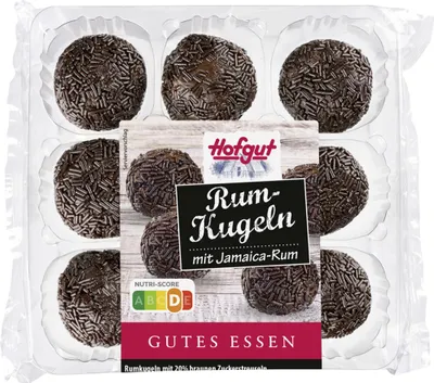 Produktbild von Hofgut Rumkugeln Schoko 3er Pack (3x225g Packung) + usy Block