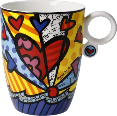 Produktbild von Goebel Künstlertasse Romero Britto - A New Day, Tasse, Becher, Fine Bone China, Bunt, 400 ml, 66452831