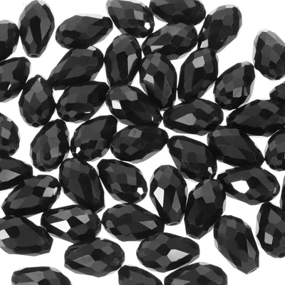 Glasperlen 200 Stück schwarz 8x11 mm bikone für DIY-Schmuck