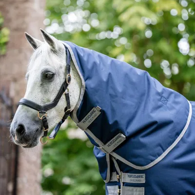 Produktbild von Horseware Amigo Ripstop 900D Hood 0g - Größe L - Halsteil - Navy/Titanium Grey