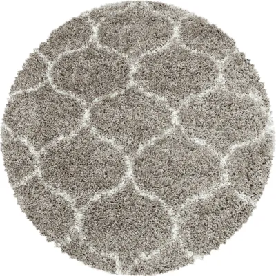 Image de Tapis à poils longs SALSA Beige 120 cm Rond