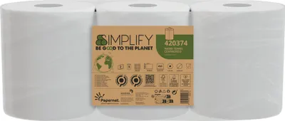 Image de Papernet Essuie-mains en rouleau Simplify 420374 2lg. 450 feuilles 3p.