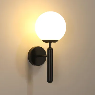 Zdjęcie produktu dla Elegancka lampa ścienna wewnętrzna, czarna, nowoczesna, LED, w stylu industrialnym