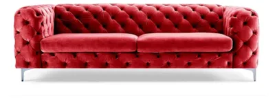 Produktbild von Rosa Dreisitzer Sofa Stoff Wohnzimmer Design Couchen Polster Sofas Chesterfield