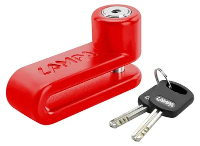 Imagen del producto de LAMPA - Candado para disco de freno de motocicleta, modelo 91566, con cierre de 10 mm