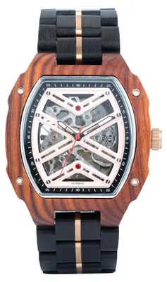 Obrázek produktu pro Pánské dřevěné hodinky Edenhölzer Skeleton Automatic Sal ED090-002