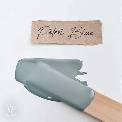 Produktbild von Mat Natural Vintage Paint Kreidefarbe – Möbelfarbe Matt | Wasserbasiert VOC-arm EN 71-3 EU Ecolabel | 65+ Farben | Shabby Chic & Vintage Look - 700 ml - Petrol Blau