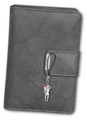 Immagine prodotto di Portafoglio grigio da donna, con protezione RFID, in pelle, modello "Money Maker", dimensioni 9x3x13, codice prodotto D3OPJ701K