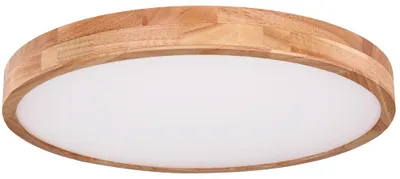Produktbild von LED Deckenleuchte, Holzoptik, dimmbar, Fernbedienung, D 60cm