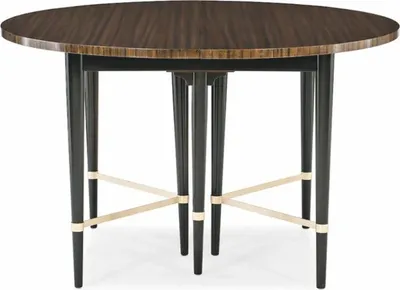 Produktbild von Casa Padrino Luxus Esstisch Dunkelbraun / Schwarz 122-182 cm - Ausziehbar